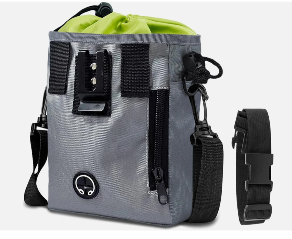 Dog Travel Pouch, Training Bag for Treats- Adustable Waist Belt-Shoulder Strap